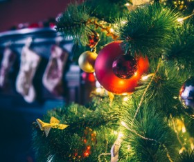 Christmas night lights Stock Photo 02