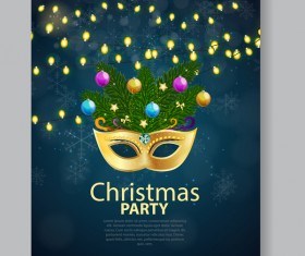 Christmas party flyer and brochure cover vector