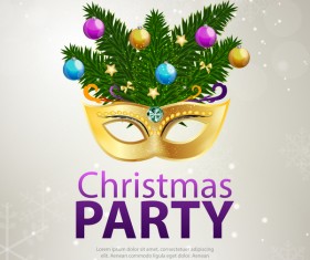 Christmas party flyer template design vector