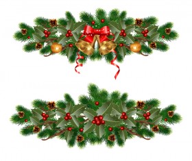 Christmas background with holly vectors 04 free download