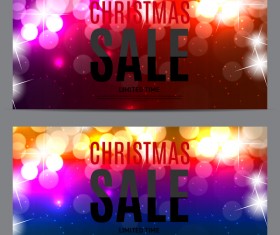 Christmas sale banners template vector 02