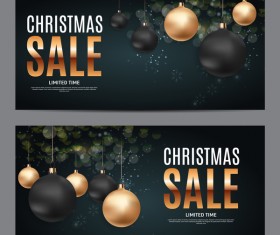 Christmas sale banners template vector 03