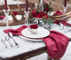 Christmas tableware Stock Photo 05