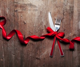 Christmas tableware Stock Photo 06