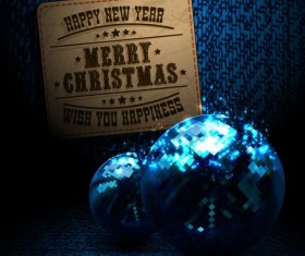 Christmas with new year fabric background vector