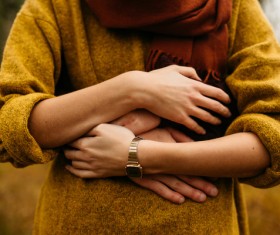 Closeup of romantic couple holding each other Stock Photo