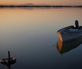 Coast sunset landscape Stock Photo
