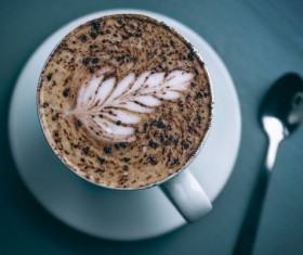 Coffee pull flower leaves Stock Photo