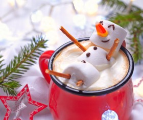 Cotton candy hot cocoa Stock Photo