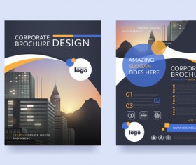 Creative brochure cover modern design vector 01