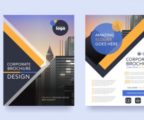 Creative brochure cover modern design vector 02