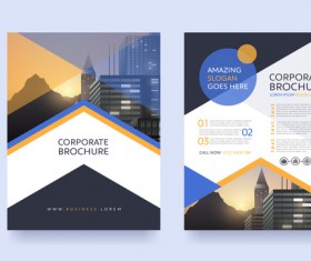 Creative brochure cover modern design vector 04