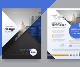 Creative brochure cover modern design vector 06