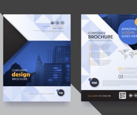 Creative brochure cover modern design vector 07