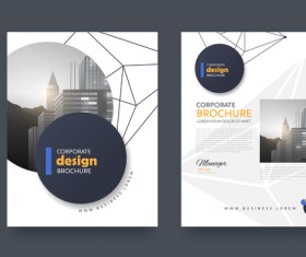 Creative brochure cover modern design vector 11