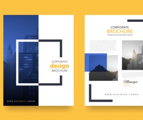 Creative brochure cover modern design vector 12