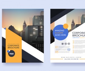 Creative brochure cover modern design vector 13