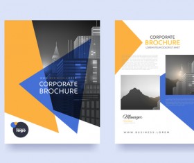 Creative brochure cover modern design vector 14