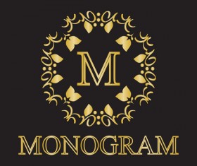 Creative monogram design vector 02