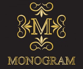 Creative monogram design vector 03
