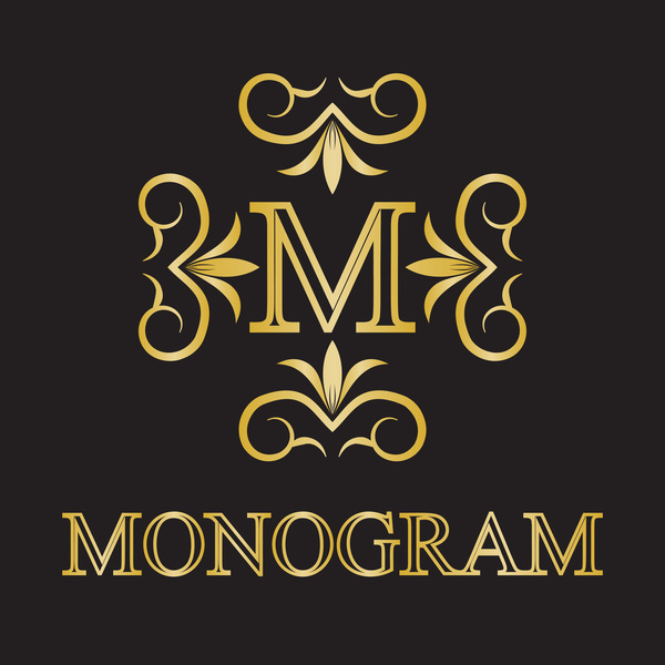 Creative monogram design vector 03