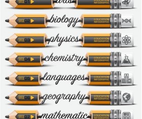 Creative pencil infographic vector template