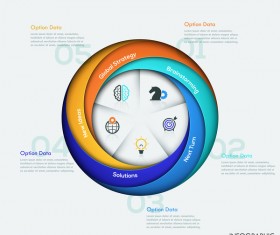 Cricles option infographic template vectors 01