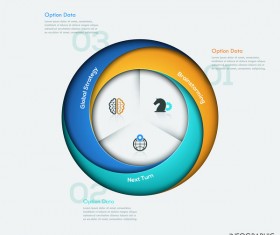 Cricles option infographic template vectors 02
