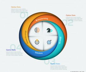 Cricles option infographic template vectors 04