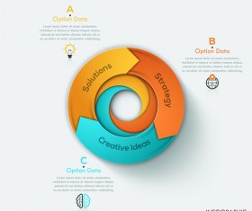 Cricles option infographic template vectors 05