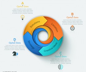 Cricles option infographic template vectors 06