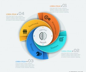 Cricles option infographic template vectors 10