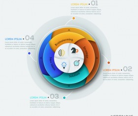 Cricles option infographic template vectors 14
