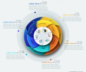Cricles option infographic template vectors 16
