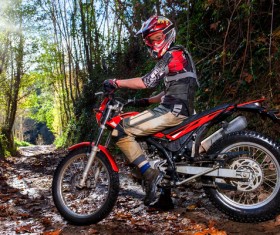 Cross-country motorcycle race Stock Photo 03