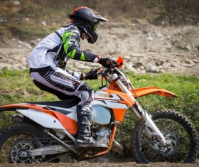 Cross-country motorcycle race Stock Photo 04