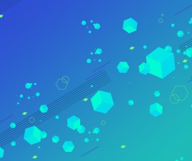 Cubes and abstract modern backgrounds vector 01