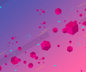 Cubes and abstract modern backgrounds vector 02