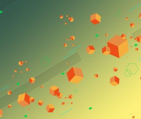 Cubes and abstract modern backgrounds vector 04