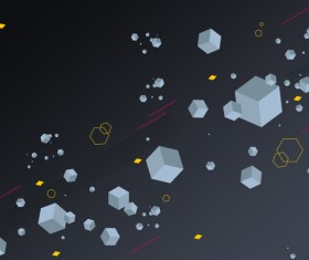 Cubes and abstract modern backgrounds vector 07