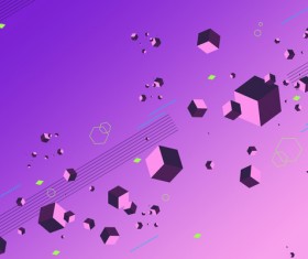 Cubes and abstract modern backgrounds vector 08