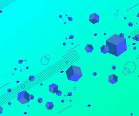 Cubes and abstract modern backgrounds vector 09