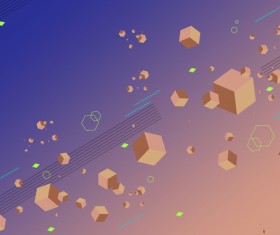 Cubes and abstract modern backgrounds vector 10