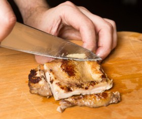 Cut steak Stock Photo