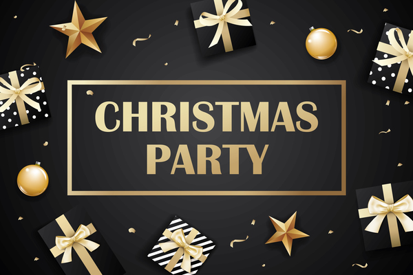 Dark styles christmas party vector template