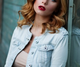 Delicate fashion girl Stock Photo