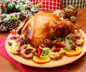 Delicious Christmas turkey Stock Photo 01