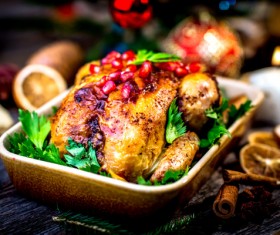 Delicious Christmas turkey Stock Photo 02