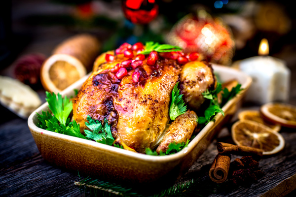 Delicious Christmas turkey Stock Photo 02