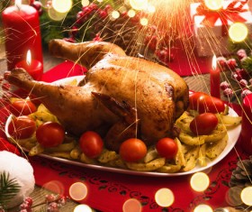 Delicious Christmas turkey Stock Photo 04